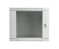 LANBERG Szafa instalacyjna wisząca 19'' 9U 600X600mm szara (drzwi szklane) WF01-6609-10S - 455391 - zdjęcie 2